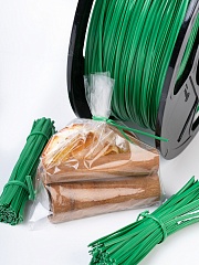 Твист лента для подвязки садовых растений в нарезке, зеленая